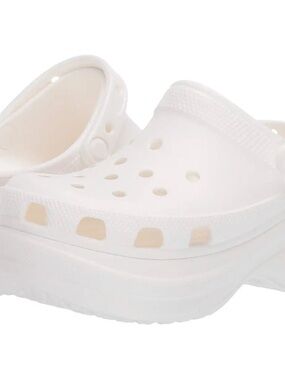 Crocs Platform White Foam Clog Slip-Ons Size 9